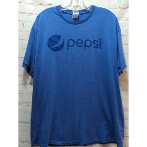 Delta pro weight L Large Pepsi blue heathered t-shirt men women unisex